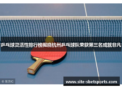 乒乓球灵活性排行榜揭晓杭州乒乓球队荣获第三名成就非凡